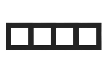 Simon55 Ramka 4-krotna czarny mat
