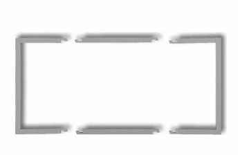 DECO Ramka wypełniająca 2x srebrny metalik srebrny