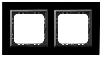 Sonata Ramka podwójna czarne szkło szron