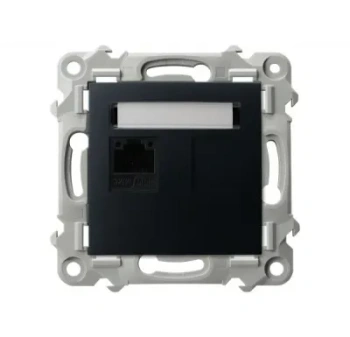 SZAFIR Gniazdo komputerowe poj.kat.5e czarny matowy