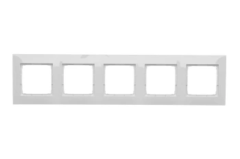 Ramka 5-krotna uniwersalna Simon54 Premium, biały