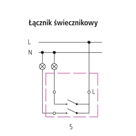 Łącznik hermetyczny świecznikowy 10AX IP20 Bis, biały