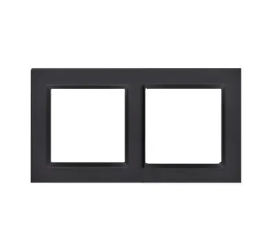 Simon10 Ramka podwójna, czarny mat