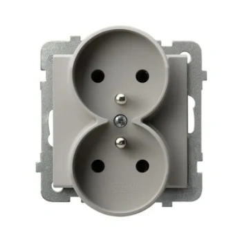 Gniazdo podwójne z uziemieniem moduł bez ramki SONATA KASZMIR