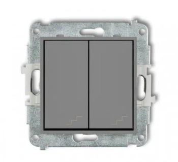 Mechanizm łącznika podwój.schod. MINI szary mat