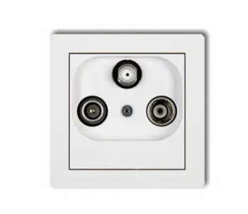 DECO Mechanizm gniazda abon RTVSAT końcow biały