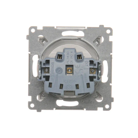 Simon54 Gniazdo wtyczkowe z uziemieniem i przesłonami 16A 250V biały