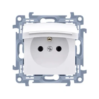 Simon10 Gniazdo wtyczkowe do wersji IP44 bez uszczelnienia biały