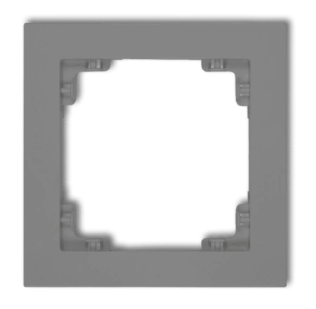 Ramka uniwersalna 1x z tworzywa szary mat DECO
