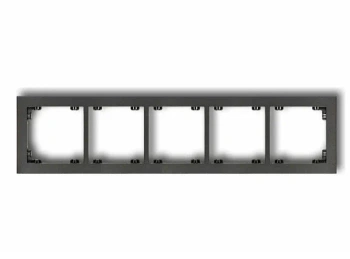 DECO Ramka uniwersalna 5x z tworzywa grafitowy