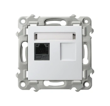SZAFIR Gniazdo komputerowe pojedyncze kat.5e biały