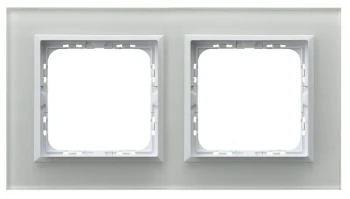 Ramka podwójna SONATA BIAŁE SZKŁO