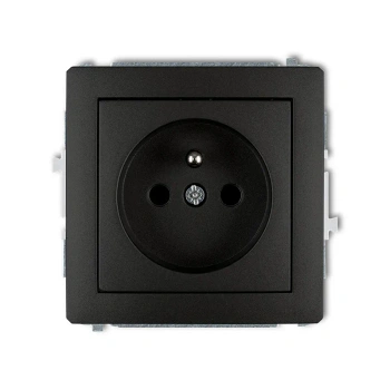 Mechanizm gniazda poj.z uziemieniem czarny DECO