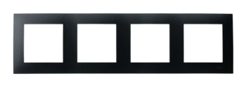 SZAFIR Ramka poczwórna czarny matowy