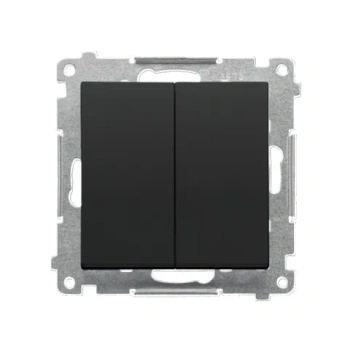 Simon55 Łącznik krzyżowy podwójny bez piktogramów czarny mat