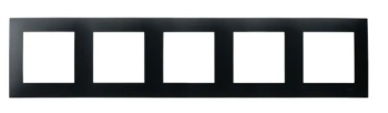 SZAFIR Ramka pięciokrotna czarny matowy