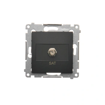 Simon54 Gniazdo antenowe SAT pojedyncze czarny