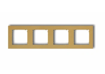 MINI Ramka uniwersalna poczwórna z tworzywa złoty