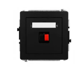 DECO Mechanizm gniazda głośnikowego poj.czarny