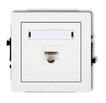 Mechanizm gniazda komp.poj.biały DECO