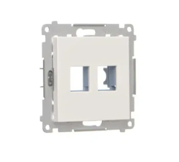 Simon55 Pokrywa gniazd teleinf. biały mat