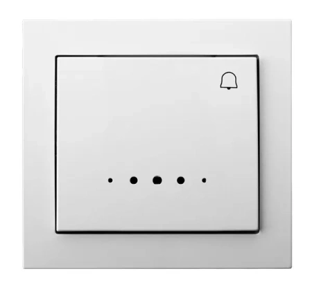 Łącznik zwierny dzwonek podświetlany Kier, biały