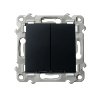 SZAFIR Łącznik dwugrup.świeczn.z podśw.czarny matowy