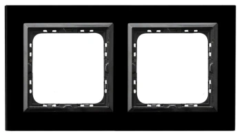 Ramka podwójna SONATA CZARNE SZKŁO