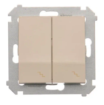 Simon54 Łącznik schod. podwójny z podśw. kremowy