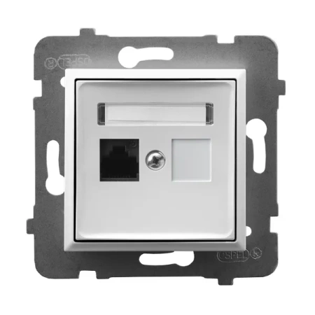 Gniazdo komputerowe pojedyncze, kat. 5e MMC ARIA BIAŁY