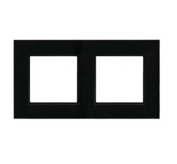 Ramka podwójna Aria czarne szkło