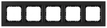 Sonata Ramka pięciokrotna czarne szkło szron