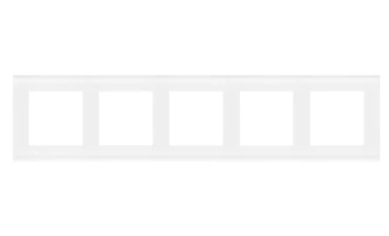 Simon55 Ramka 5-krotna szklana szkło mrożone białe