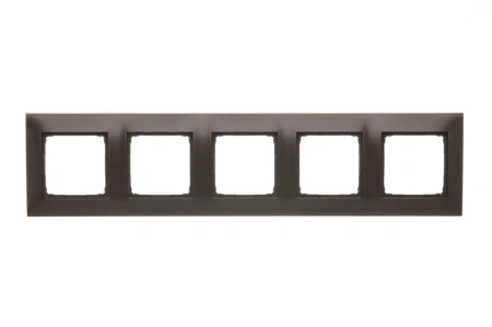 Simon54 Premium Ramka 5-krotna IP20/IP44 brąz mat