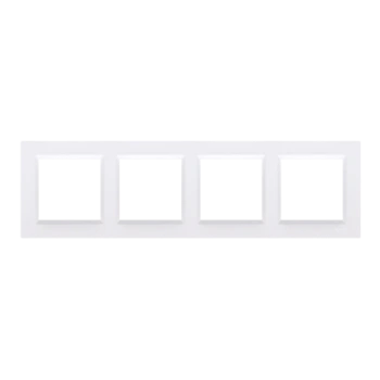Ramka poczwórna Simon10, biały