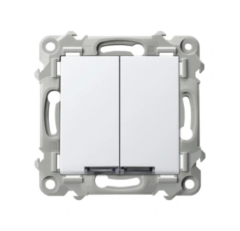 SZAFIR Łącznik dwugrupowy z podświetl. biały