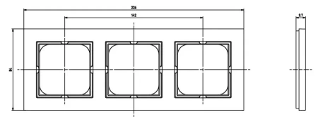 Ramka potrójna SONATA czarny matowy