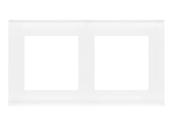 Simon55 Ramka 2-krotna szklana szkło mrożone białe