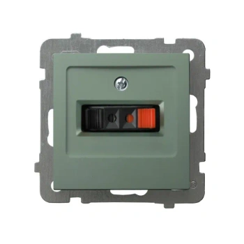 AS Gniazdo głośnikowe pojedyncze zielony mat