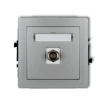 Mechanizm gniazda antenowego poj.srebrny met DECO