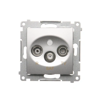 Gniazdo antenowe RD/TV/SAT końcowe Simon54, srebrny