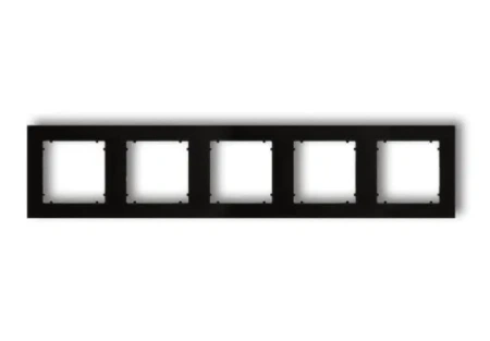 Ramka uniwersalna pięciok.z tworzywa czarny MINI