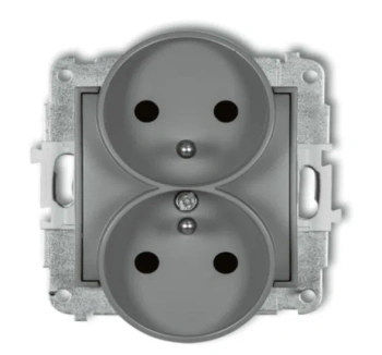 Mechanizm gniazda podwójnego do ramki z uziemieniem MINI