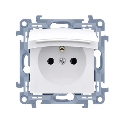 Simon10 Gniazdo wtyczkowe do wersji IP44 bez uszczelnienia biały