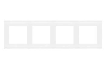 Simon55 Ramka 4-krotna szklana szkło mrożone białe