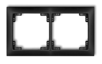 Ramka uniwersalna 2x z tworzywa czarny DECO