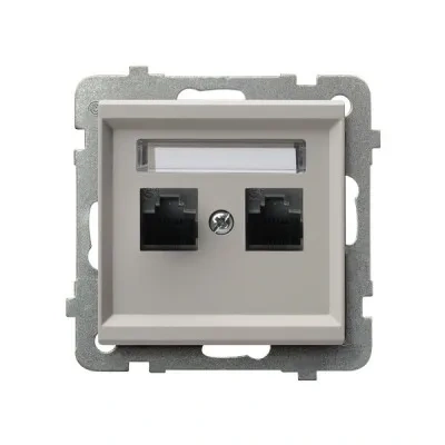 Gniazdo komputerowe podwójne kat. 5e MMC SONATA KASZMIR