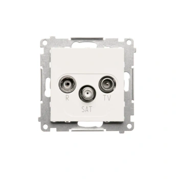 Simon55 Gniazdo antenowe R-TV-SAT końcowe biały mat