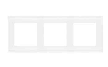 Simon55 Ramka 3-krotna szklana szkło mrożone białe