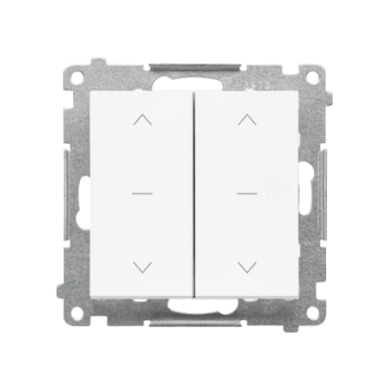 Simon55 Przycisk roletowy podwójny, 10A, biały mat
